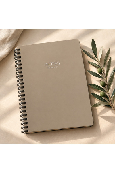 Generic Brand A5 Lined Silicone Spiral Notebook - 80 Gsm Ivory 120 Pages