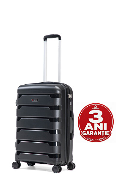 aventor Troler mediu, 67.5x46x27 cm, PP, Lacăt TSA, 4 roți duble 360° °   Roț...