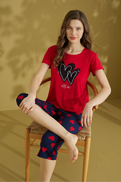 SEAMLIFE HOMEWEAR طقم بيجامة كابري بملمس حريري