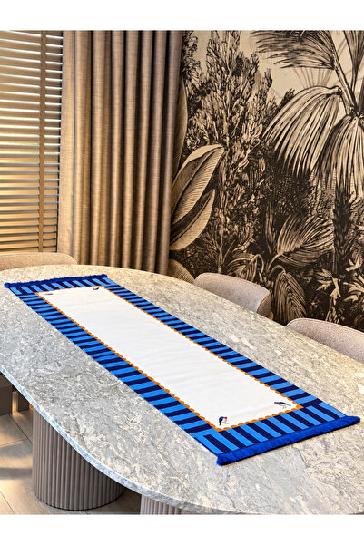Skhome Modern Decorative Printed Fringed Runner with Birds 1 Piece 40X140Cm (Skscr-57)