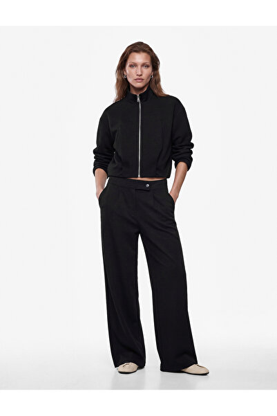 Koton Modal Kumaş Pile Detaylı Yan Cepli Straight Fit Pantolon
