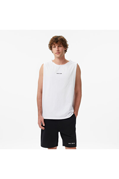 United4 UNITED4 Regular Fit Erkek Beyaz T-Shirt