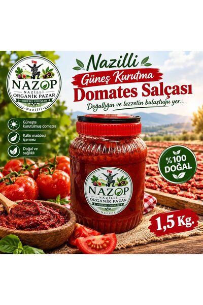 Nazop Domates Salçası Nazilli Güneş Kurutma 1,5 Kg.