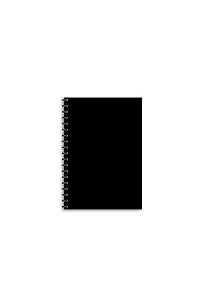 Fragman Yayınları A4 72 Sheets 4 Pieces Unlined Black School Notebook Notepad Gift Plastic Cover Spiral Bound