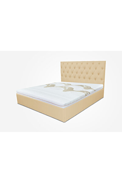 Timflex Pat cu somiera Imperia PAL 90x200 cm Piele ecologica Beige