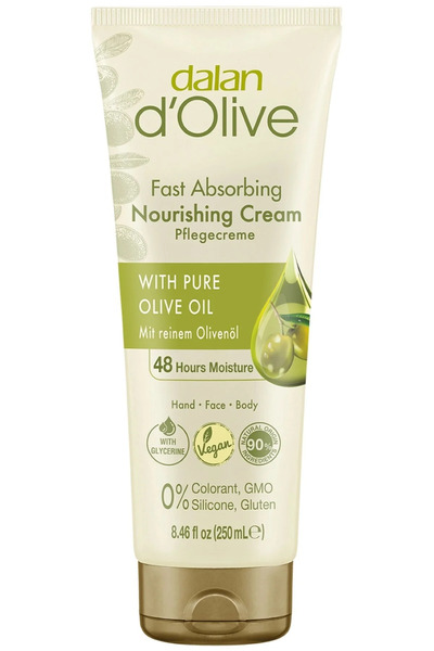 Dalan Cremă nutritivă cu absorbție rapidă d'Olive – Pentru mâini, față și cor...