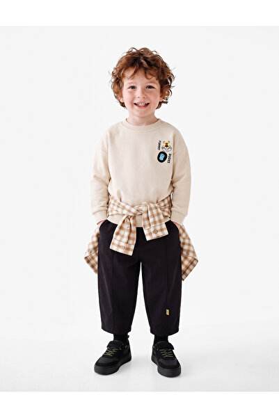 Koton Animal Detailed Printed Back Print Ruffled Crew Neck Long Sleeve Sweats...