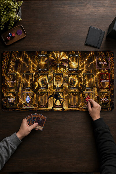 Charmbi Yu-Gi-Oh Playmat 90x40 Exodia – Yüksek Kalite Baskı, Yönlendirici Sah...