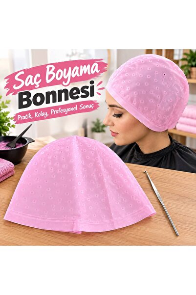 gaman Pembe Saç Boyama Bonesi + Tığ Röfle Ve Saç Boyama Evde Pratik Profesyon...