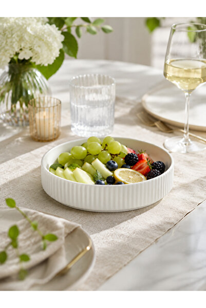 MAY HOME Porselen Lattik Kase (23 Cm)