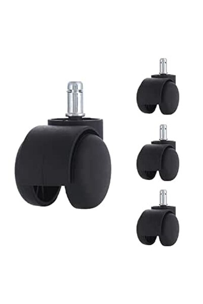 GENERAL Lawazim Furniture Nylon Caster Swivel - 4 Piece 50mm Black - with 11x...