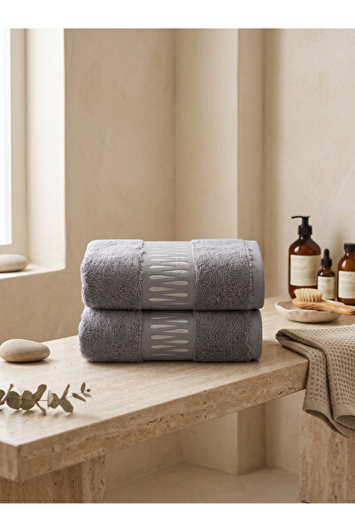 Dantela Form 2-Piece Embroidered Hand Towel Set 50X90 cm