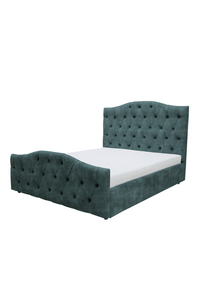 Timflex Pat Rabatabil cu Lada Depozitare Cesare Promo 120x190 cm Velur Jadeite