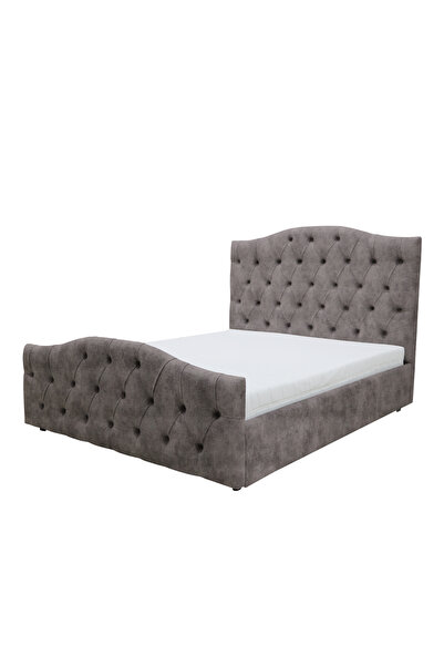 Timflex Pat cu somiera Cesare PAL 140x200 cm Velur Silver