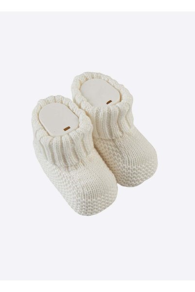 kitikate Arden Knitwear Booties Ecru