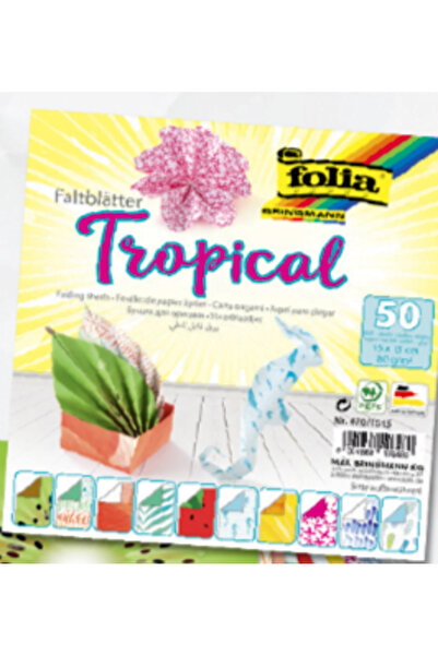 Folia Тропическа оригами хартия 15 x 15 см 470/1515