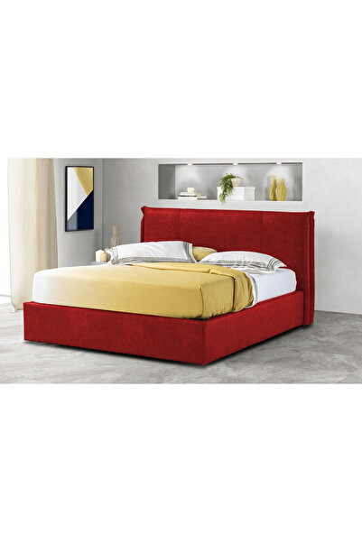 Timflex Pat Rabatabil cu Lada Depozitare Tango Promo 120x190 cm Textil Rosu
