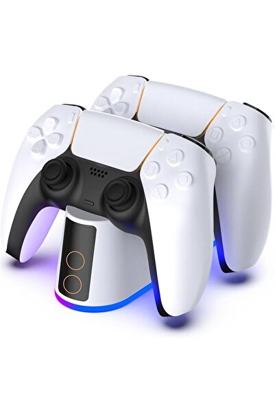 ANYOUI محطة شحن لوحدة تحكم PS5 مع إضاءة RGB، من ANYOUI، قاعدة شحن سريعة لجهاز...