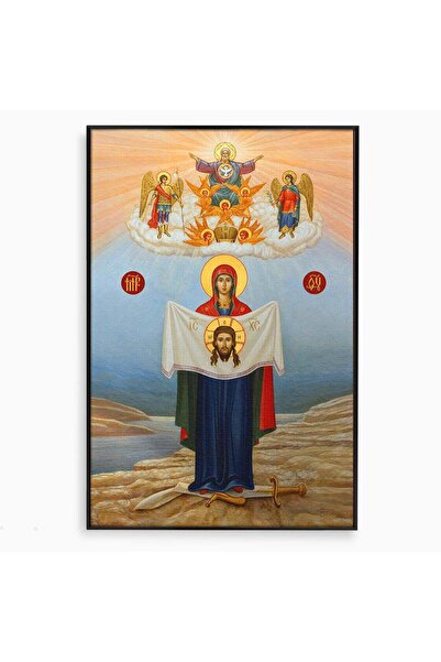 Luxcanva Tablou Canvas Icoana Protectiei si Biruintei Spirituale 70x100 cm cu...