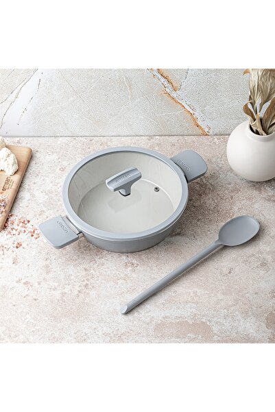 Emsan Swiss Cyrstal RS Karnıyarık Tenceresi Gri 24 cm