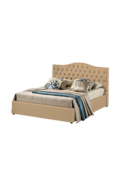 Timflex Pat cu Somiera Vivian PAL 180x190 cm Piele ecologica Beige