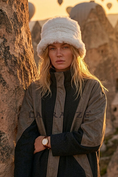 LAGRANZE Knitted Natural Fur Women's Hat
