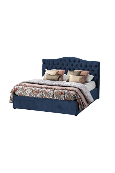 Timflex Pat cu Somiera Vivian PAL 180x190 cm Catifea Bleumarin