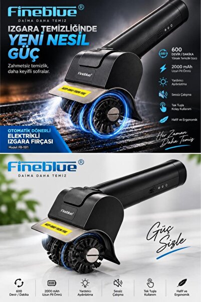 Fineblue FB-1511 Otomatik Döner Elektrikli Izgara Temizleme Fırçası – 600 Dev...