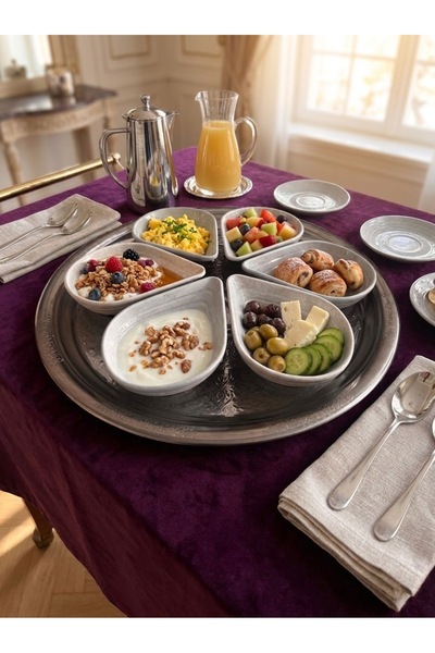 BARITCIOGLU Presentation Plate Tray Breakfast Plate Set 7-Piece Set
