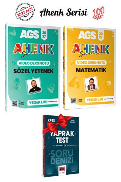 Yediiklim Yayınları 2027 MEB-AGS Ahenk Serisi Yusuf Bayraktar Mehmet Bilge Yı...