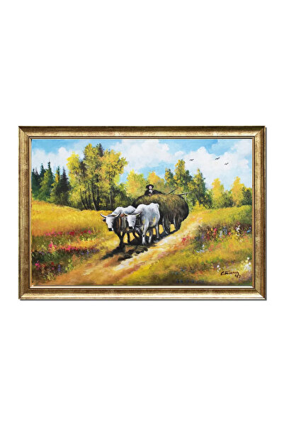 artnova Известна рамкирана картина, Околове каре, ръчно рисувана, 65x45 см, м...