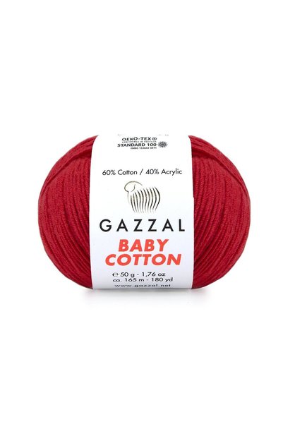Gazzal Baby Cotton 50% Cotton 50% Acrylic Knitting Yarn 50 g / 205 M-3439