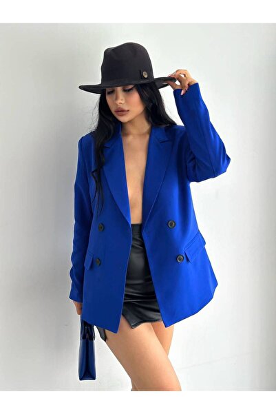 VELLİNE DÖRT DÜĞMELİ KADIN BLAZER CEKET