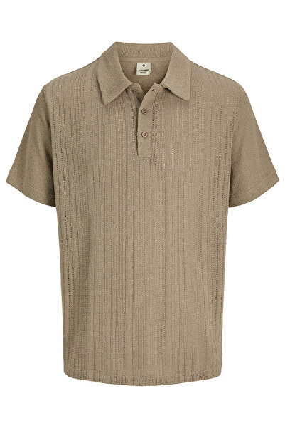 Jack & Jones Men's white jprbluasher ss polo polo t-shirt 12276313-elmwood