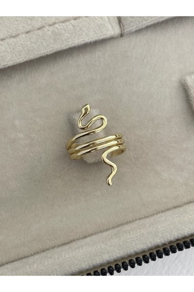Luparadis Special Series Curved Snake Design Adjustable Ring