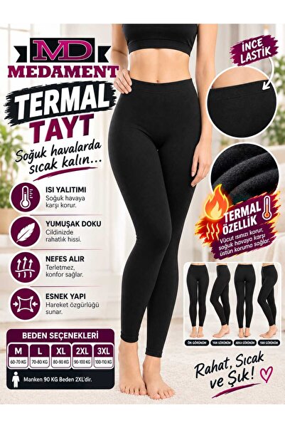 Medament Termal Tayt Yüksek Bel Sıcak Tutan Kışlık Esnek Tayt