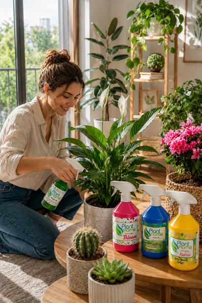 Plant Home Power Mix Sıvı Bitki Besini Seti Power Mix Turbo Bloom Kaktüs 4x500 ml