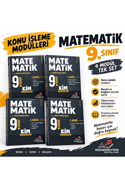 Kondisyon Yayınları KONDİSYON – VİRTÜÖZ 9.SINIF MATEMATİK KONU İŞLEME MODÜLLE...