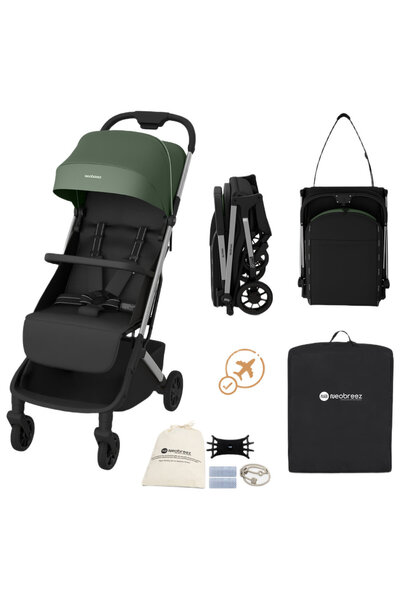 neobreez - Neolite Compact Cabin Stroller - Green/Black
