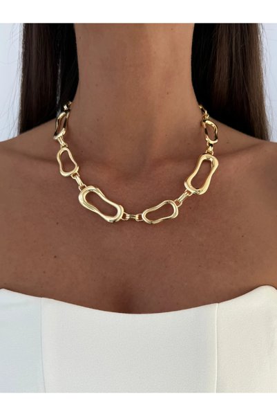 Luparadis سلسلة خاصة من القلادات ذات التصميم العظمي الذهبي من ماركة Gold Brand