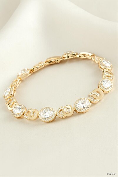 ZERO LAND Ilkestor Xuping Oval Zircon Stone Luxury Steel (172917) Bracelet Ro...