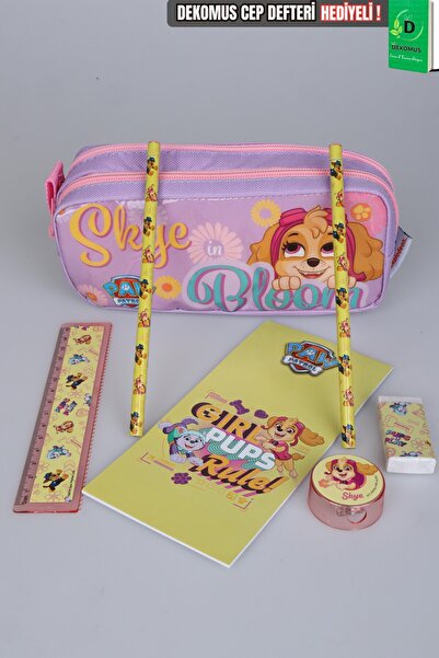 PAW PATROL X Dekomus Licensed Pencil Bag and 6-Piece Stationery Set Notepad, ...