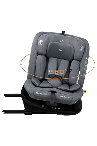 neobreez - Vilo 360-Degree Isofix i-Size Car Seat - All-In-1 - 0-12Yrs - Grey