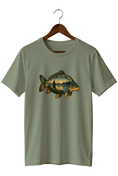 WİDİ Συλλογή T-Shirt Unisex με στάμπα ψαριού σαζάνι – Κοντομάνικο με θέμα τον...