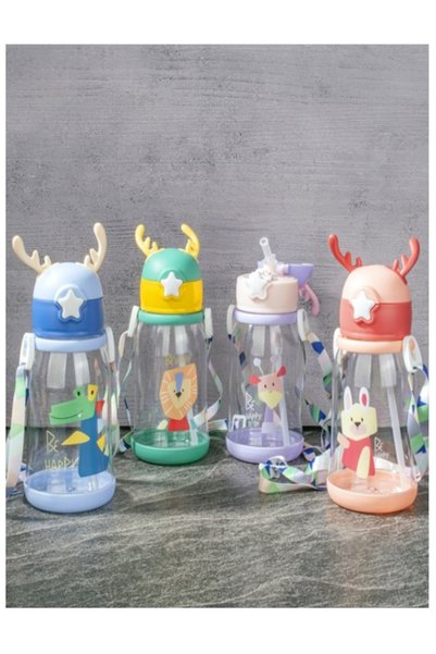 Gıpta H2O Deer Figured Water Bottle 600ml H2O75986 Mixed - 1 Piece