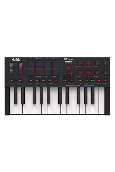 AKAI MPKMINI 4 Siyah Müzik Prodüksiyonu 25 Mini Tuş MIDI Klavye