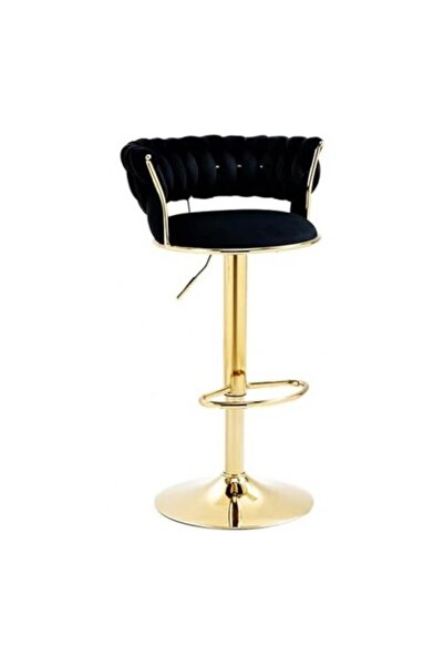 OEM Scaun de bar modern, reglabil și pivotant, cu cadru auriu și tapițerie di...