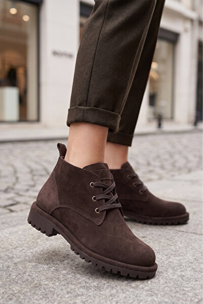 Ayakkabı Fuarı Elit 26Kzyn1703 Women's Genuine Leather Boots Brown