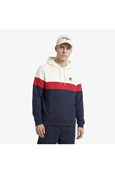 Converse Color Block Pullover Erkek Lacivert Sweatshirt