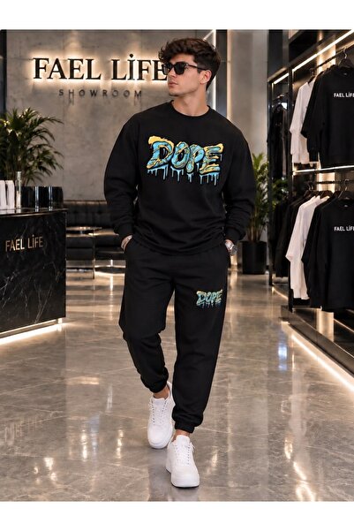 FAEL LİFE Set premium supradimensionat DOPE, compus din hanorac și pantaloni ...
